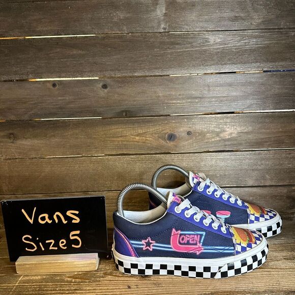 Vans Other - Womens Vans Old Skool Custom Culture Diner Skateboarding Sneakers Shoes Size 5 M